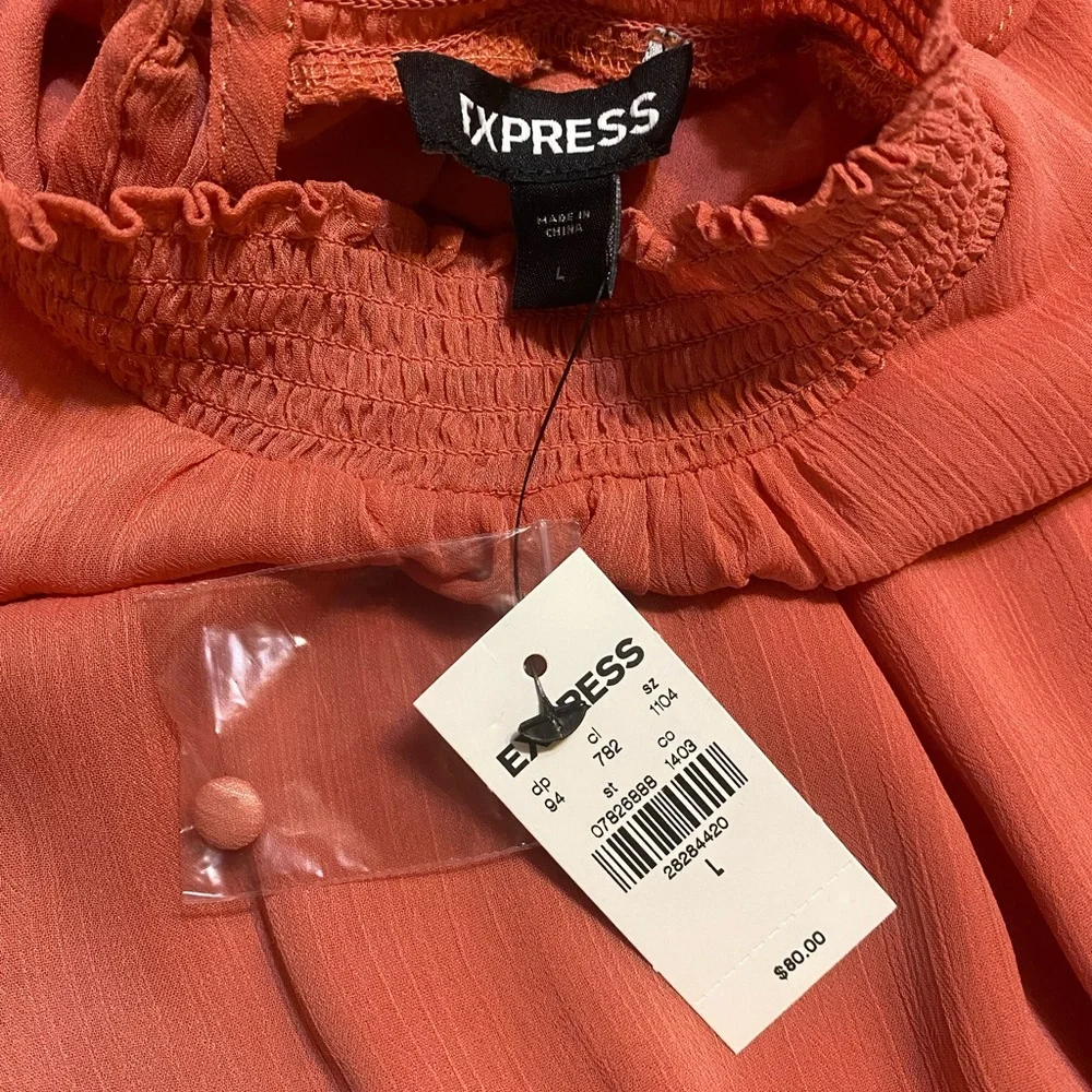New Express Ruffle and Flounce Dress Large